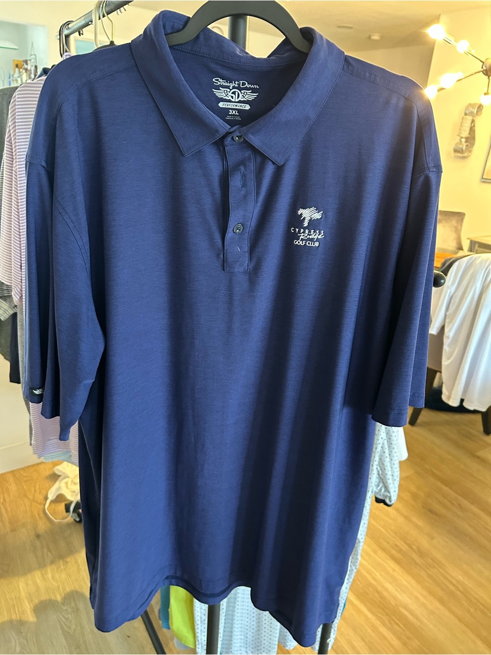 Men's Navy Polo Shirt with Cypress Ridge Golf Club Logo